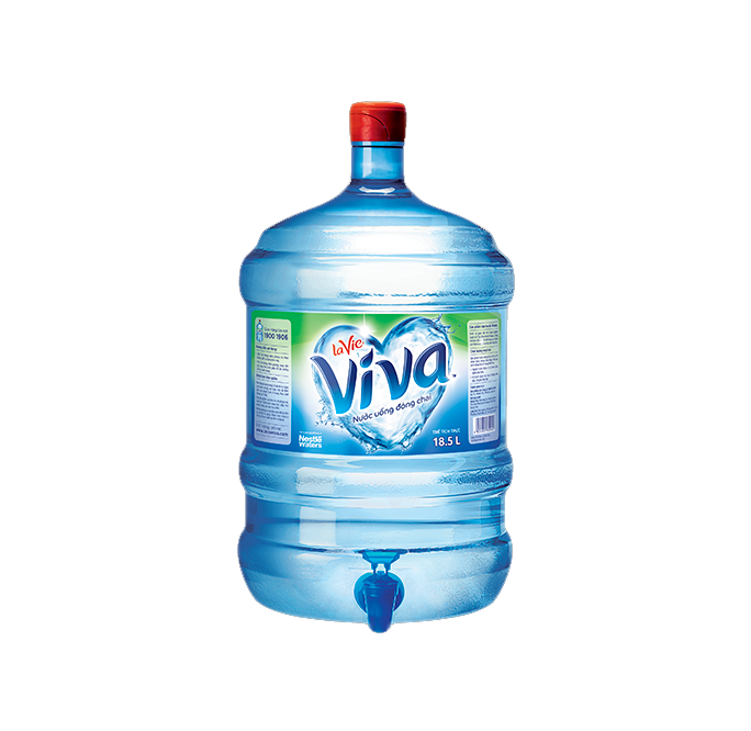 Nước uống đóng bình ViVa 18.5L (Có vòi) (Bình)